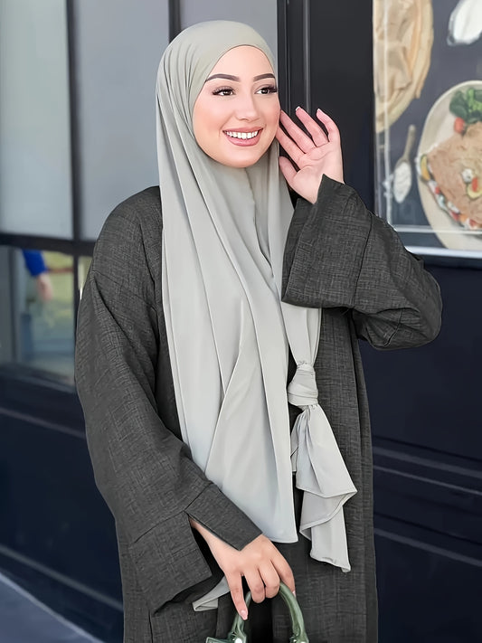Lightweight Polyester Abaya – Traditional Oversized Style for Women